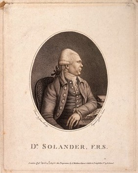 Daniel Charles Solander. Stipple engraving by J. Newton, 1784, after J. Sowerby.