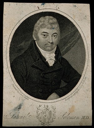 view Samuel Solomon. Stipple engraving by W. Ridley and W. Holl after J. Steel.