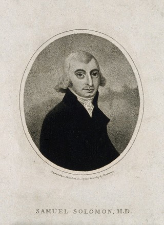 Samuel Solomon. Stipple engraving by J. Pass after Turmeau.