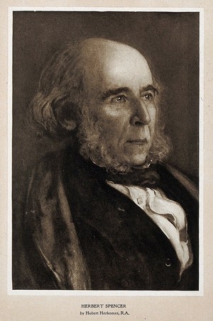view Herbert Spencer. Photogravure, 1901, after Sir H. von Herkomer.