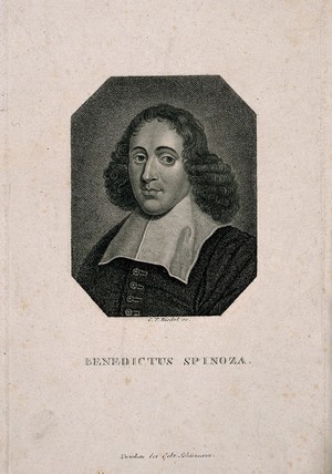 view Benedictus (Baruch) Spinoza. Stipple engraving by C. F. Riedel.