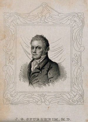 view Johann Caspar Spurzheim. Stipple engraving.