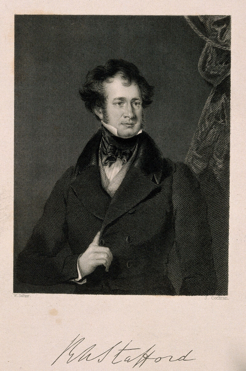 Richard Anthony Stafford. Stipple engraving by J. Cochran, 1839, after W. Salter., by William Salter