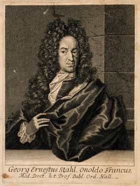 Georg Ernst Stahl. Line engraving, 1715.