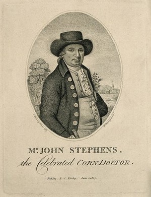 view John Stephens. Stipple engraving by W. Downey, 1807, after J. Bowring, 1787.