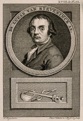 Lucas van Steveninck. Line engraving by R. Vinkeles & C. Bogerts after J. Buys.