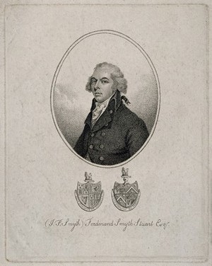 view John Ferdinand Stuart [Smyth]. Stipple engraving, 1807.