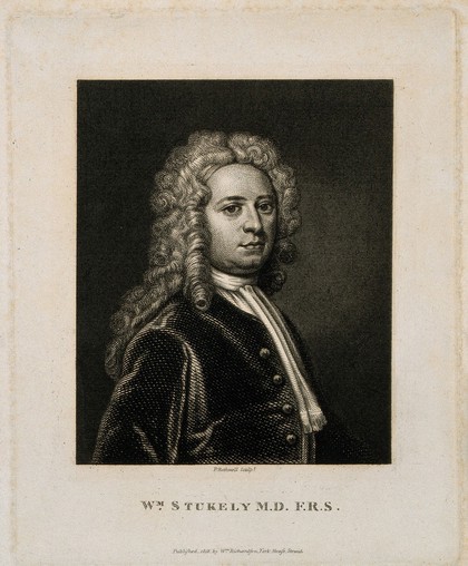 William Stukeley. Line engraving by P. Rothwell, 1812, after Sir G. Kneller, 1721.
