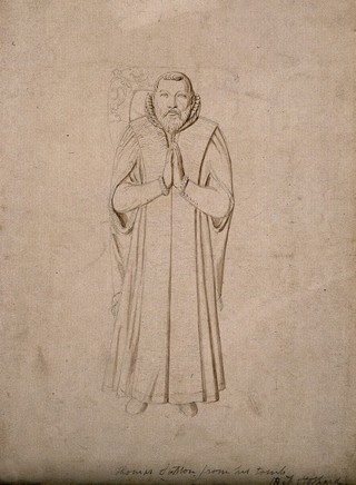 Thomas Sutton. Pencil drawing with wash by R. J. Stothard.