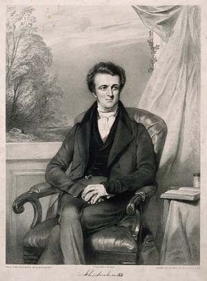 view John Sweatman. Lithograph by R. J. Lane after G. Richmond.