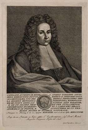 Cipriano Antonino Targioni. Line engraving by G. Vascellini after M. Targioni.