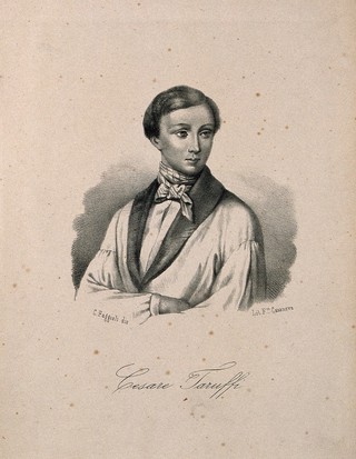 Cesare Taruffi. Lithograph by C. Faggioli.