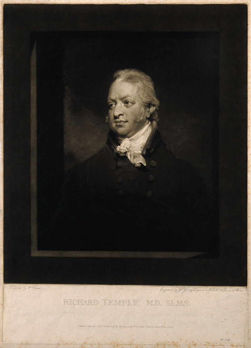 Richard Temple. Mezzotint by J. Young, 1802, after W. Owen., 1802, by William Owen