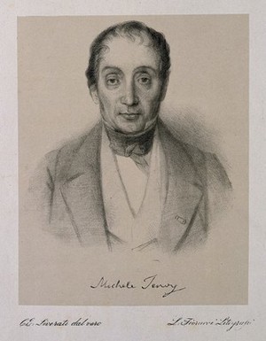 view Michele Tenore. Lithograph by D. Fiorucci after C. E. Liverati, 1841.