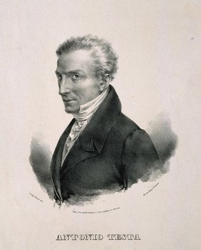 Giuseppe Antonio Testa. Lithograph by L. Rossi.