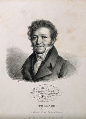 Louis-Jacques, Baron Thénard. Lithograph by J. Boilly, 1827.