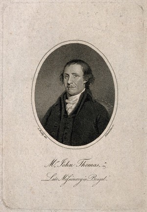 view John Thomas. Stipple engraving by N. Branwhite after S. Medley.