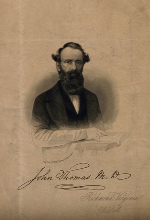 view John Thomas. Stipple engraving by T. H. Ellis.