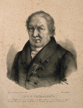 Jean-François Thomassin. Lithograph by J.F. Gigoux, 1827, after himself.