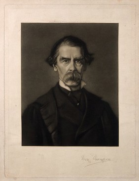 Sir Henry Thompson. Mezzotint after J. E. Millais, 1881.