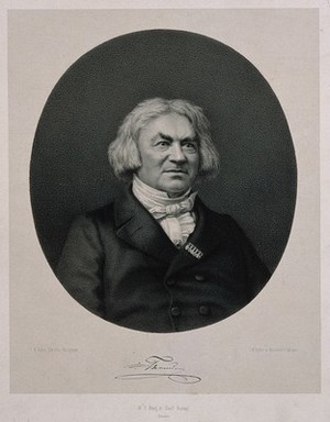 view Christian Jürgensen Thomsen. Lithograph by I.W. Tegner after a photograph.