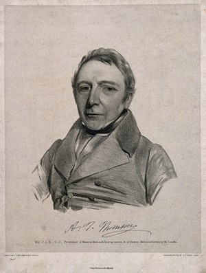 view Antony Todd Thomson. Lithograph by T. Bridgford.