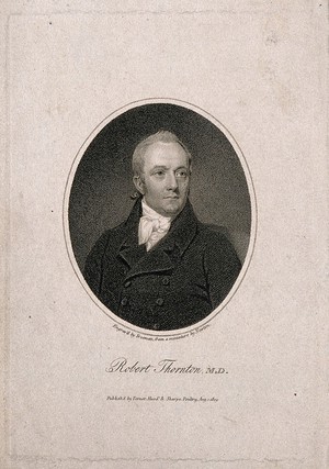 view Robert John Thornton. Stipple engraving by S. Freeman, 1809, after W. J. Newton.