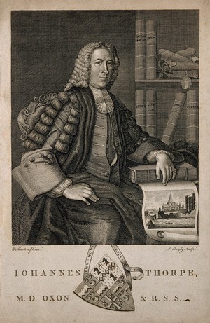 view John Thorpe. Line engraving by J. Bayly, 1769, after J. Wollaston.