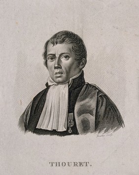 Michel Augustin Thouret. Stipple engraving by C.A. Forestier.