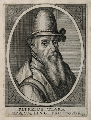 Petrus Tiara [Tjeerts]. Line engraving by S. Furck, 1645.