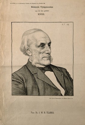 Jan Willem Reinier Tilanus. Lithograph by [I. V.], 1892.