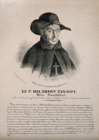 Joseph  Xavier Tissot, in religion Father Hilarion. Lithograph by A. Lalauze [?].