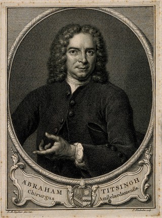 Abraham Titsingh. Line engraving by J. Houbraken after J. M. Quinkhard, 1742.