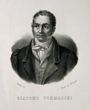 view Giacomo Antonio Domenico Tommasini. Lithograph by Perrin.