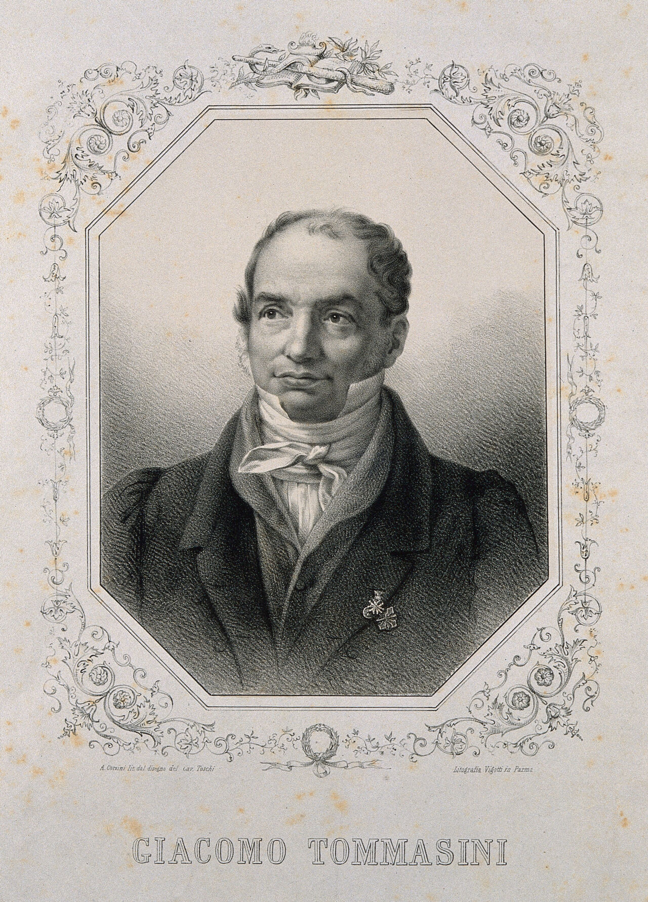 Giacomo Antonio Domenico Tommasini. Lithograph by A. Corsini after Cav. Toschi., by Paolo Toschi