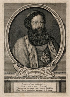 Joseph Pitton de Tournefort. Line engraving.