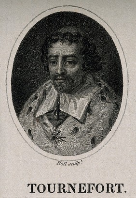 Joseph Pitton de Tournefort. Line engraving.