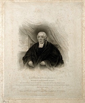 view John Townsend. Stipple engraving by T. Blood, 1826, after Holroyd.