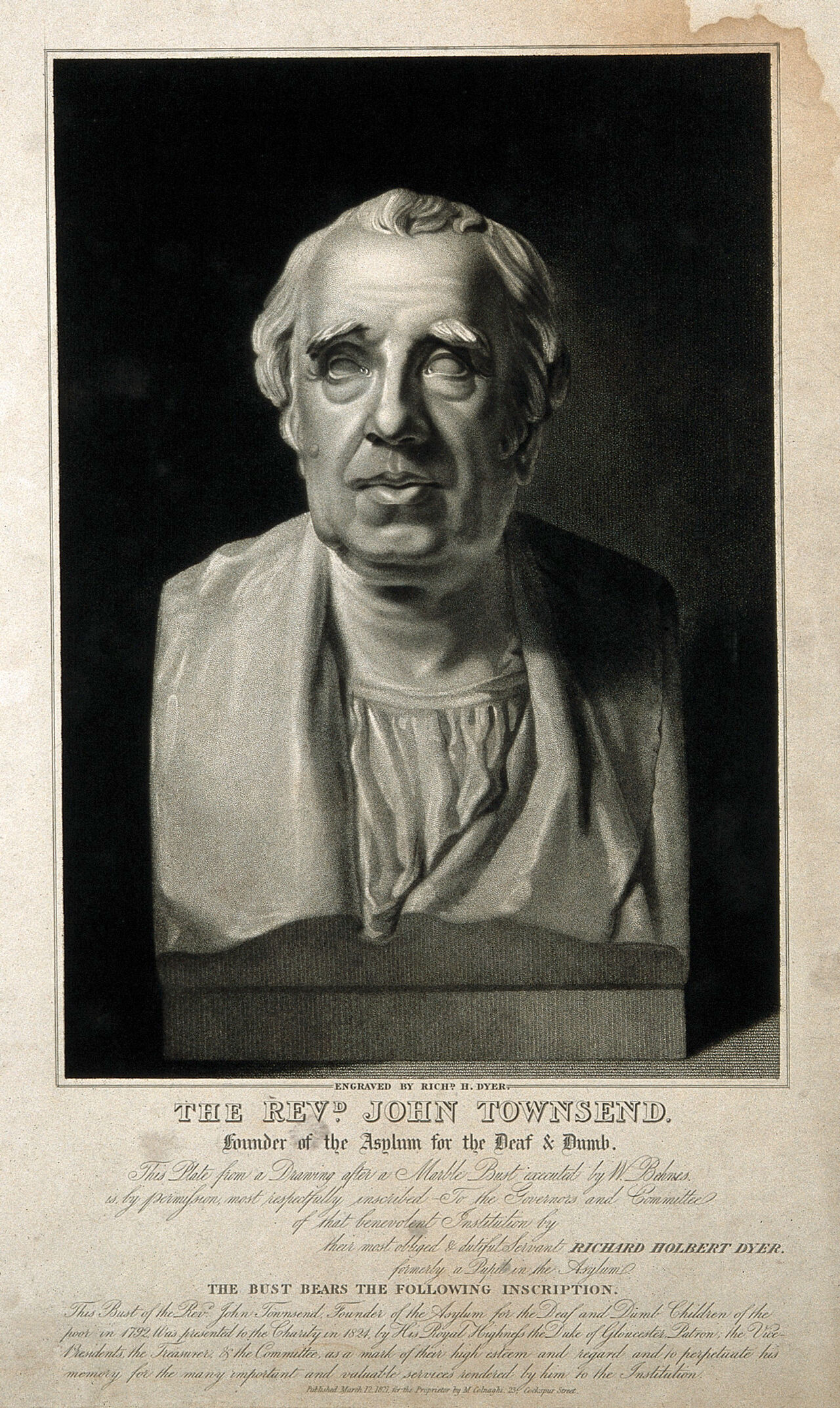 John Townsend. Stipple engraving by R. H. Dyer, 1827, after W. Behnes, 1824., 1827, by William Behnes
