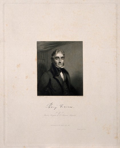Benjamin Travers. Stipple engraving by H. Cook, 1839, after W. Behnes.