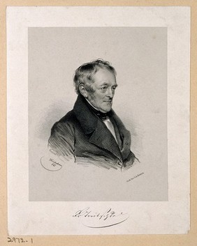 Georg Friedrich Treitschke. Reproduction of lithograph by J. Kriehuber, 1841.