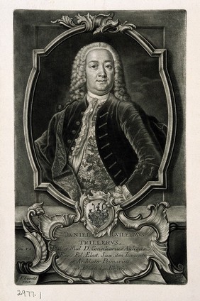 Daniel Wilhelm Triller. Mezzotint by J. J. Haid after F. Lippold.