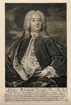 Daniel Wilhelm Triller. Line engraving by C. Fritzsch, 1759, after F. Lippold.