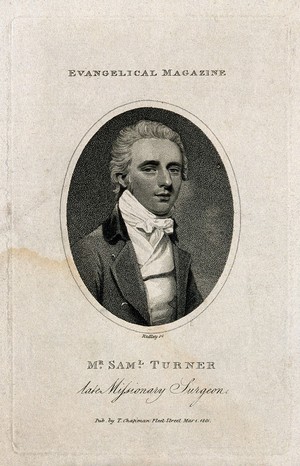 view Samuel Turner. Stipple engraving by W. Ridley, 1801.