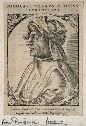 Niccolo Uzano. Woodcut by T. Stimmer, 1589.