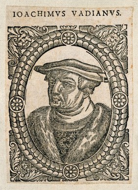 Joachim Vadianus [von Watt]. Line engraving.