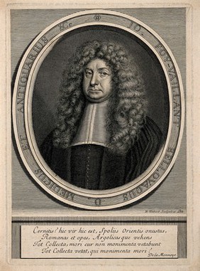 Jean Foy Vaillant. Line engraving by N. Habert, 1688.