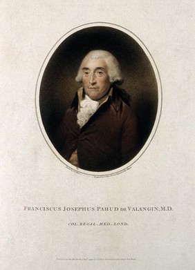Franciscus Josephus Pahud de Valangin. Coloured stipple engraving by J. Collyer, 1794, after L. F. Abbott.