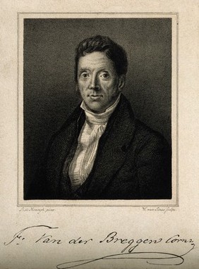 Frans van der Breggen. Line engraving by W. van Senus after L. de Koningh.