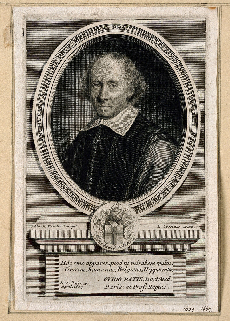 Jan Antonides van der Linden. Line engraving by L. Cossinus after A. van den Tempel., by Abraham Lambertsz van den Tempel